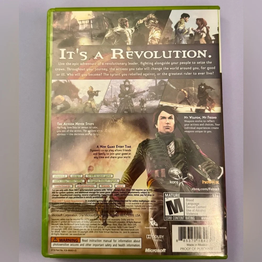 Fable III 3 Microsoft Xbox 360 Complete